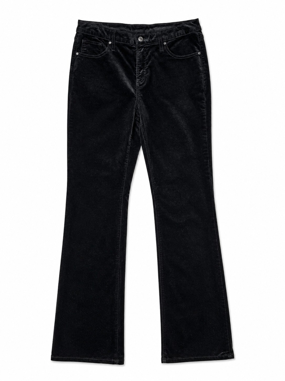 Chico’s Black Velveteen Flare Jeans Pants Size 0.5 / US 6 Holiday Soft Glam